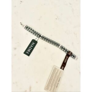 NADRI Gray Pearl Crystal Accent Bracelet 8” Silver Tone NWT